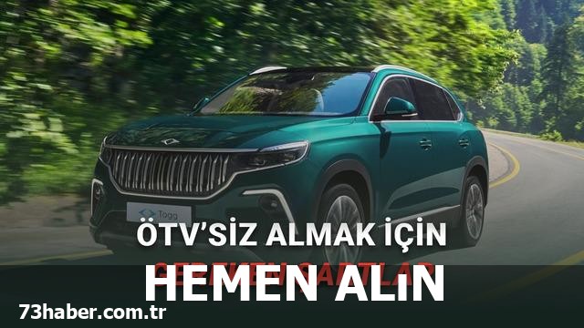 ÖTV'siz Araç Fırsatını Kaçırmayın!