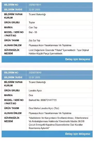 Resmî Gazete’de sürpriz düzenleme: Bakanlık piyasadaki iki ürünü birden yasakladı