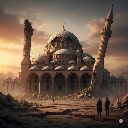 **Rüyada Caminin Yıkıldığını Görmek: İnançta Sarsıntı, Uyarı ve Değişim Sembolü**