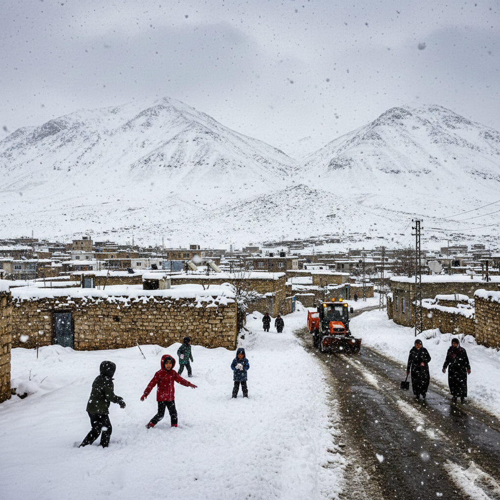 ŞEHRE-NUH BEYAZA BÜRÜNDÜ: ŞIRNAK’TA KAR SEFERBERLİĞİ