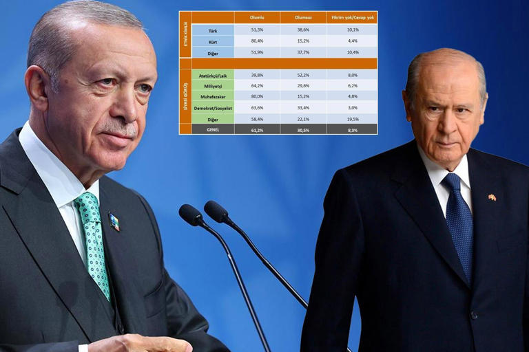 Erdoğan ve Bahçeli'nin yüzlerini aydınlatan anket!