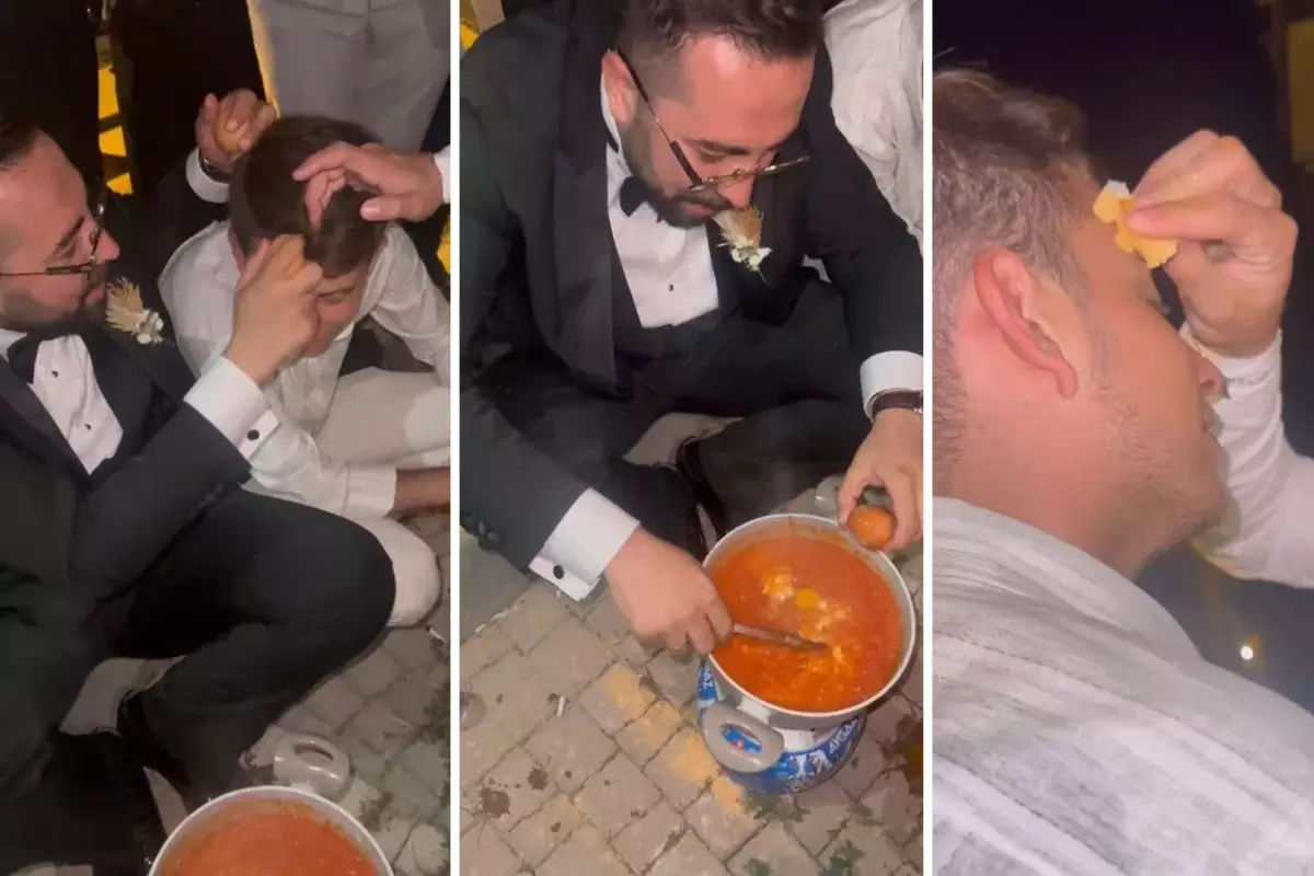 Damadın Menemen Şovu: Yumurtayı Arkadaşı Üzerine Kırarak Şok Yarattı!