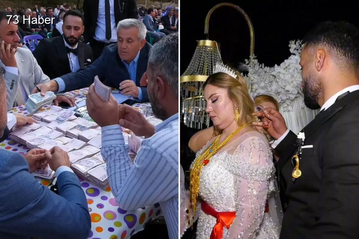 Şırnak'ta 2 gün süren aşiret düğününde takı töreniyle servet bıraktılar.