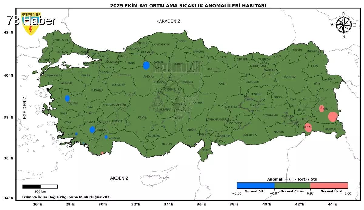 Şırnak Cizre ve Sivas Kangal, 2025 Ekim'inde soğuk havanın etkisi altında: Kangal'da en düşük sıcaklık bekleniyor.