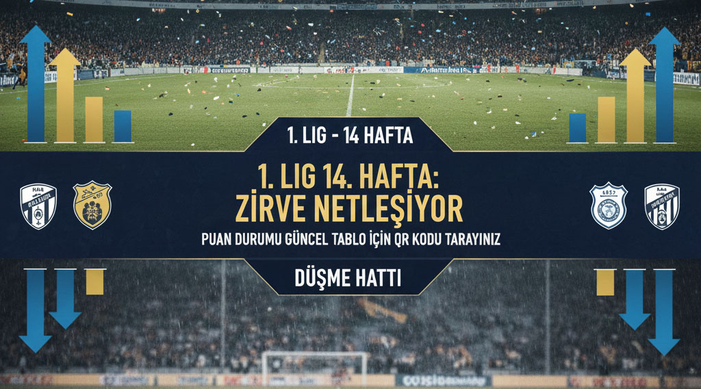  1 .Lig 14. Hafta: Zirve ve Düşme Hattı Netleşiyor