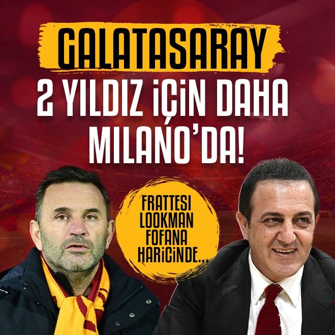 Galatasaray’da transfer trafiği hızlandı! Fofana, Lookman ve Frattesi dışında sürpriz hedefler