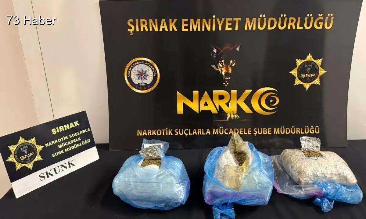 Şırnak'ta Şırnak&amp;apos;ta asayiş, narkotik ve kaçakçılık operasyonlarında 4 tutuklama