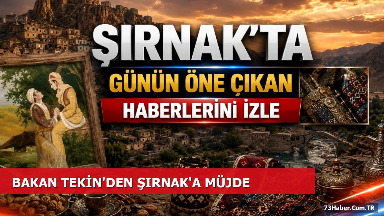 Bakan Tekin'den Şırnak'a Açıklamalar