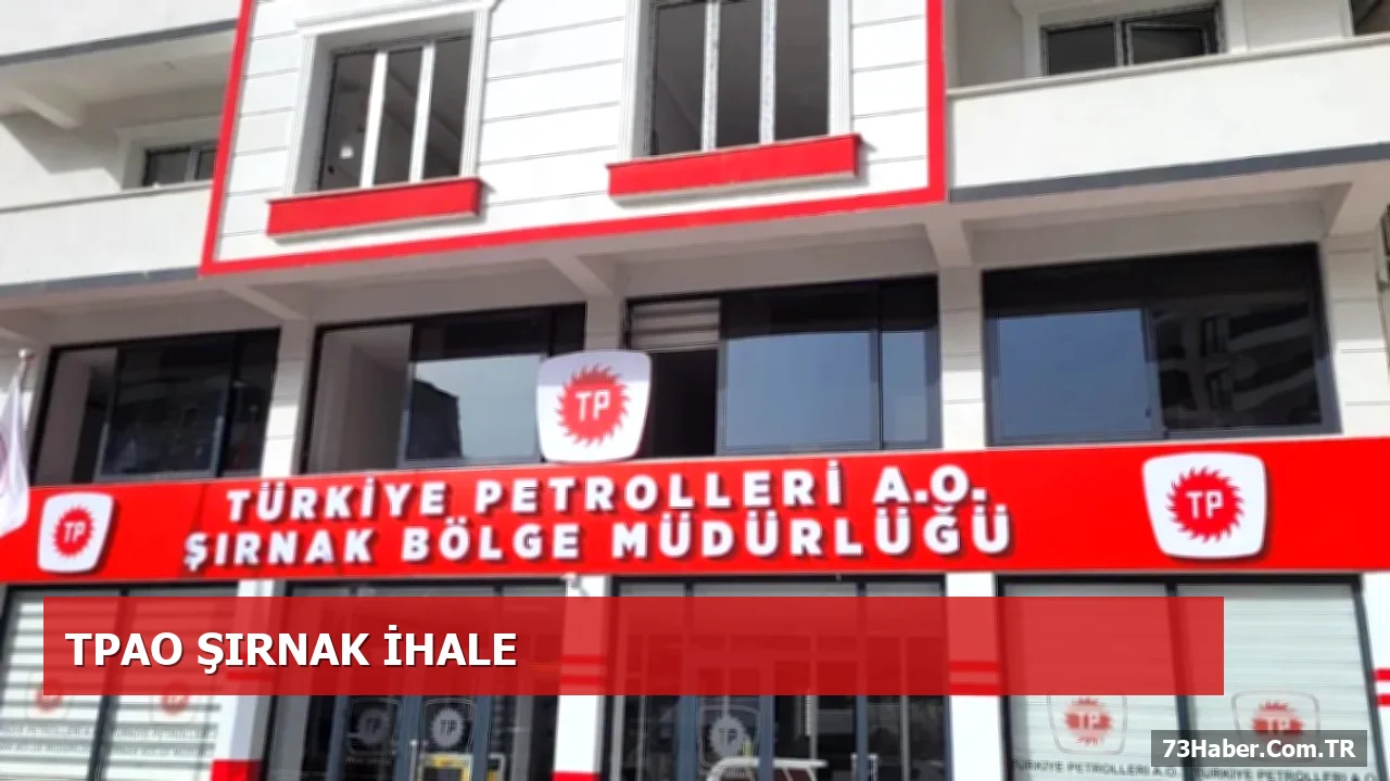 TPAO Şırnak'ta 5 İş Makinesi İhalesi