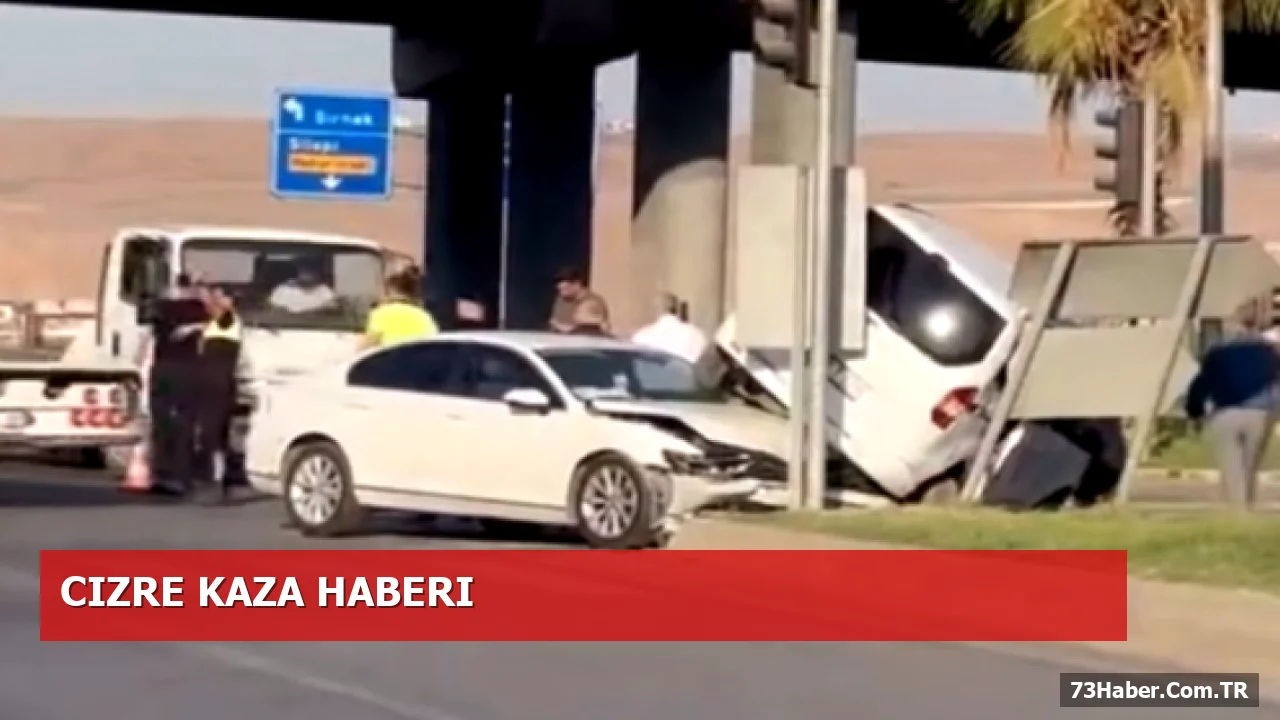 Cizre AVM Kavşağında Otomobil ve Ticari Araç Çarpıştı