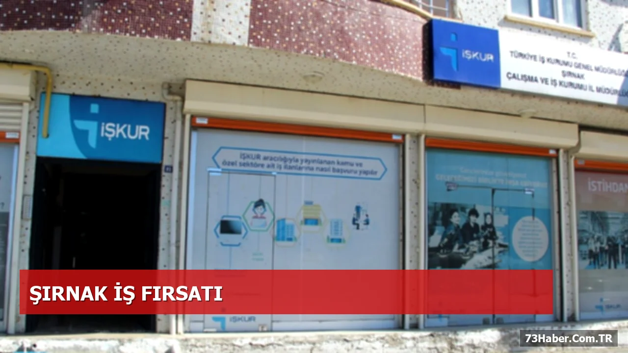 Şırnak'ta 319 Kişiye Geçici İstihdam Fırsatı
