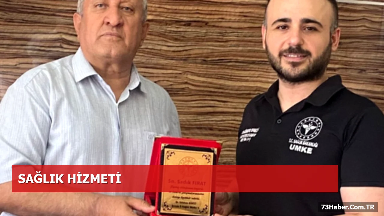Şırnak'ta 32 Yıllık Hizmetin Ardından Sadık Fırat'a Plaket Takdimi