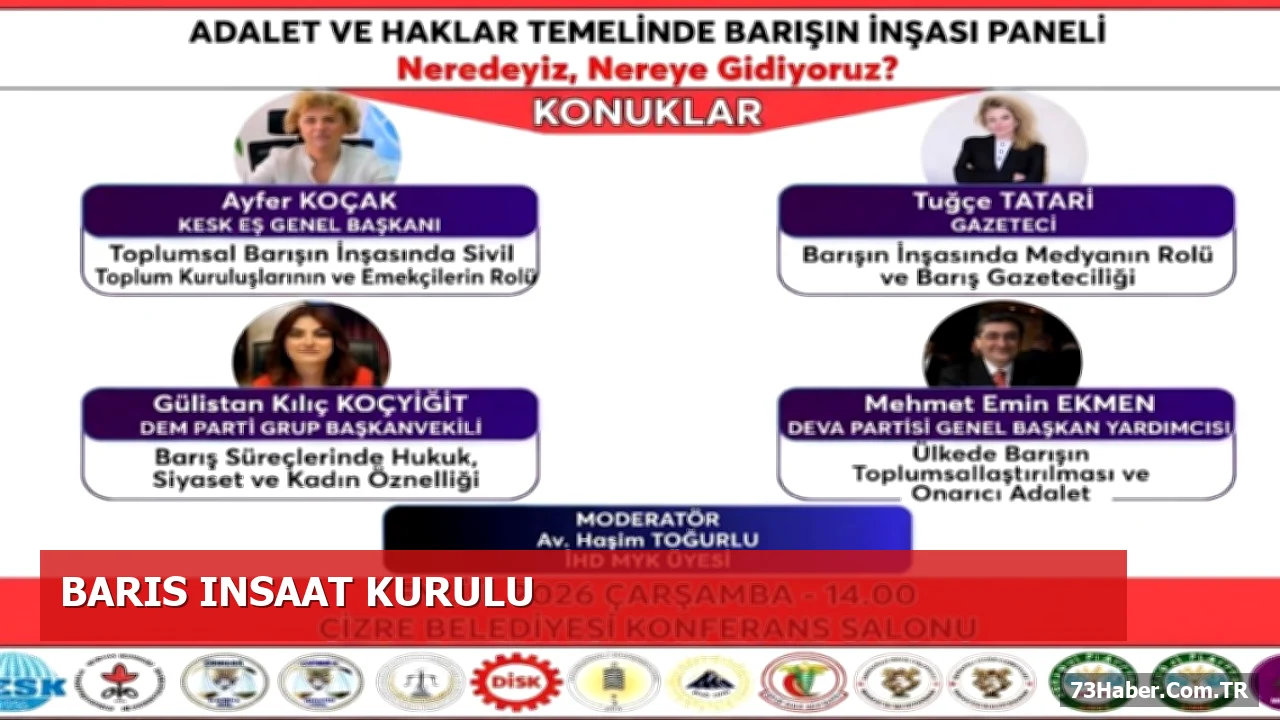 Şırnaklı STK’lar ve Siyasetçiler Cizre’de Barış Üzerine Söyleşi Yapacak