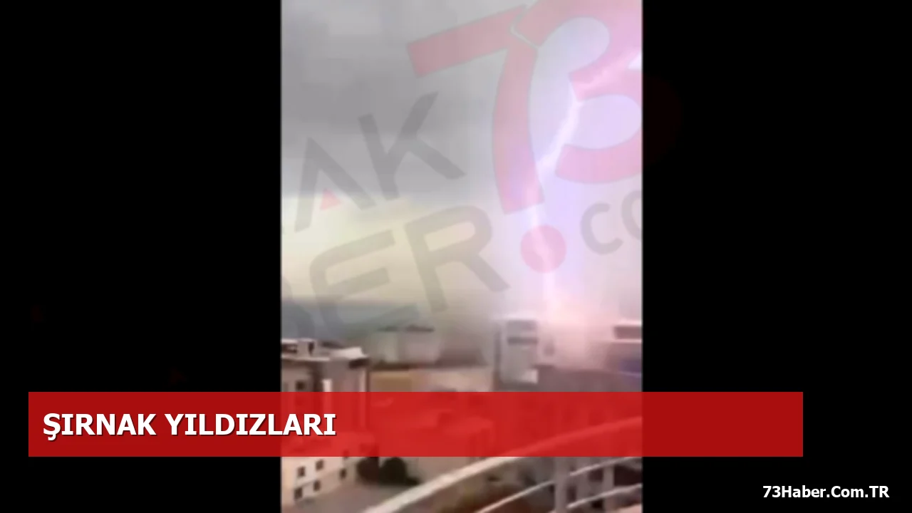 Şırnak’ta Şiddetli Yağışta Ev Çatısına Yıldırım Düştü