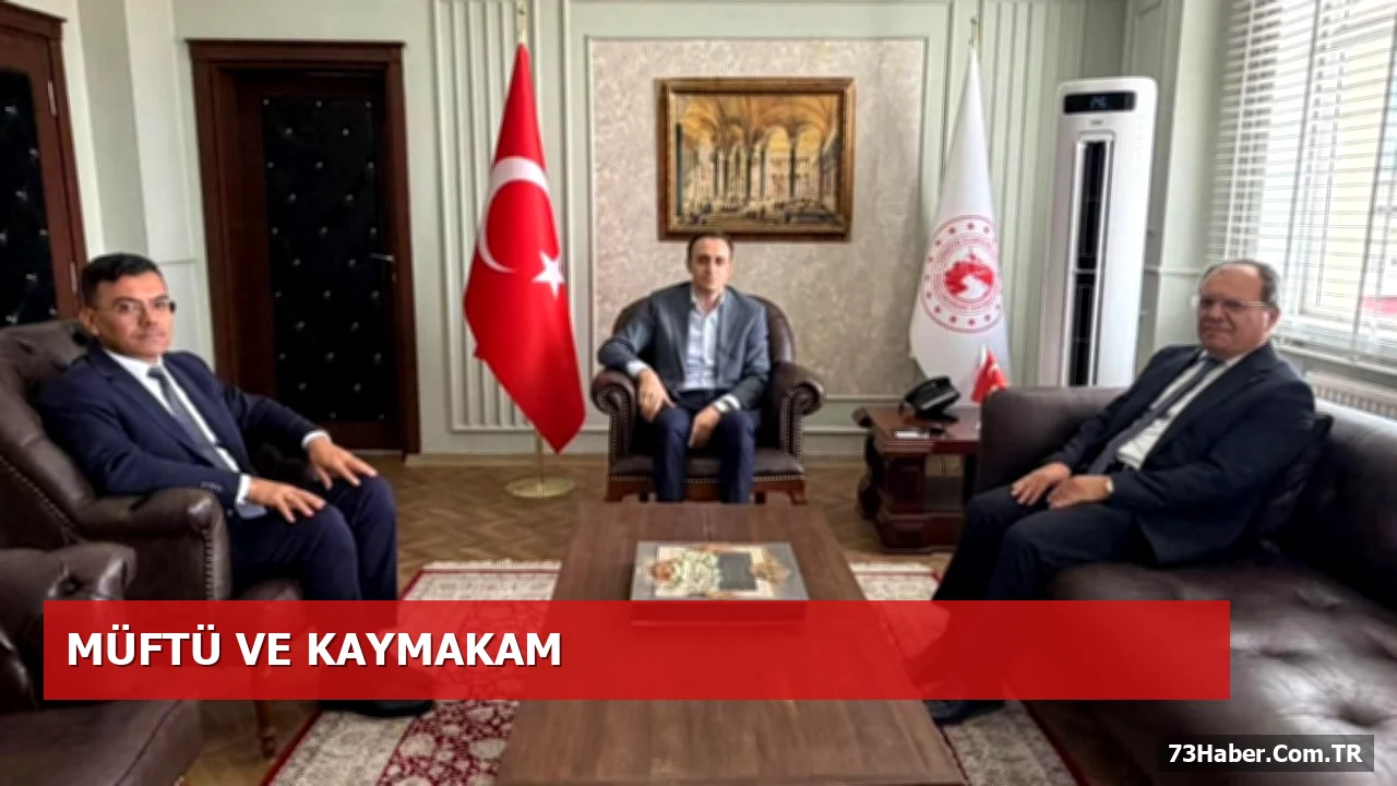 İl Müftüsü Yeşiloğlu, Kaymakam Memiş'i Güçlükonak'ta Karşıladı