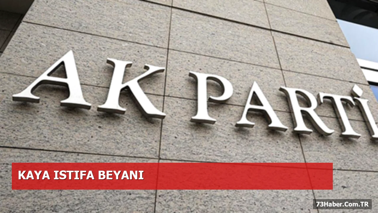 AK Parti Genel Başkan Yardımcısı Kaya’nın İstifası Şok Yarattı