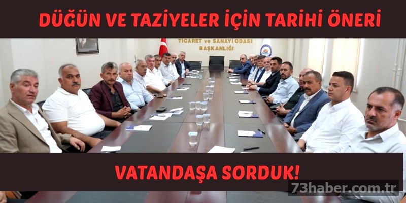 Şırnak'ta Düğün ve Taziyeye Yeni Düzen Geliyor