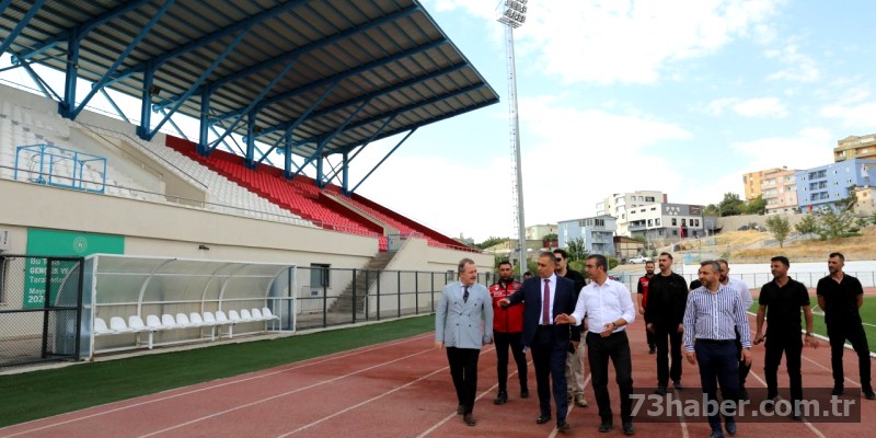 Şırnak'ın Yeni Emniyet Müdürü Stadyumda İncelemelerde