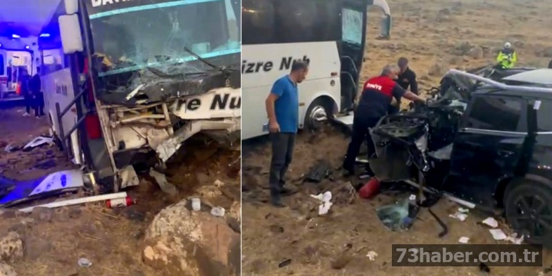 Şırnak'ta Feci Kaza: Otobüs ve Jip Çarpıştı! 4 Yaralı