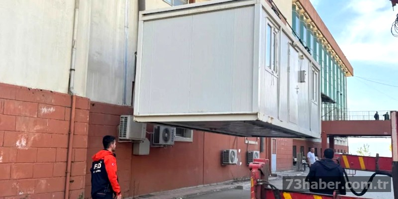 AFAD'dan Şırnak Hastanesine Can Kurtaran Konteyner Desteği