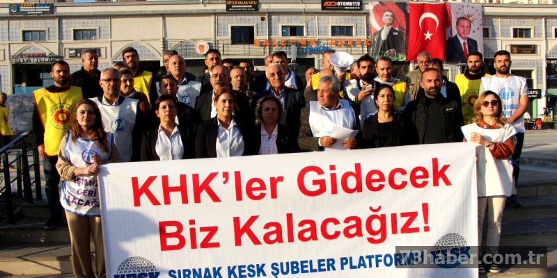 Şırnak'ta KHK'lılar Gösteri Düzenledi