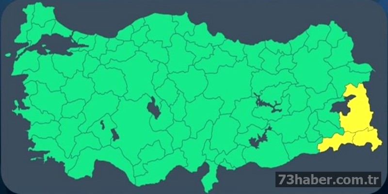 Şırnak, Van ve Hakkari'ye Sarı Alarm!