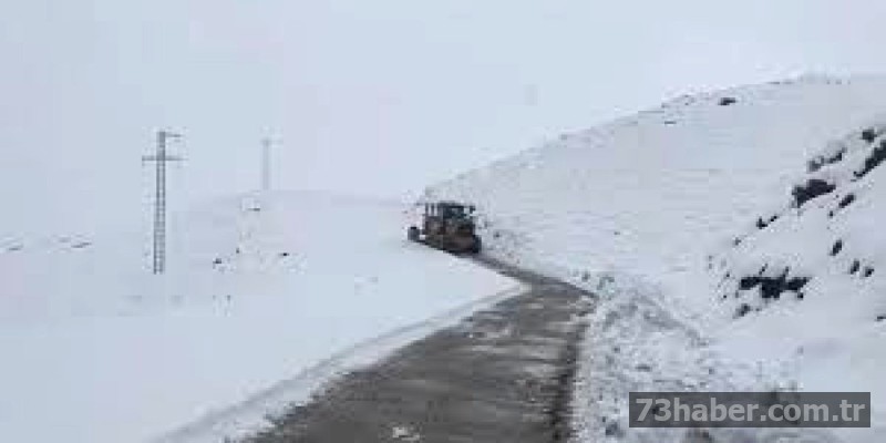 Şırnak'taki Köylerin Kar Nedeniyle Ulaşıma Kapanan Yolları Yeniden Hizmete Girdi.