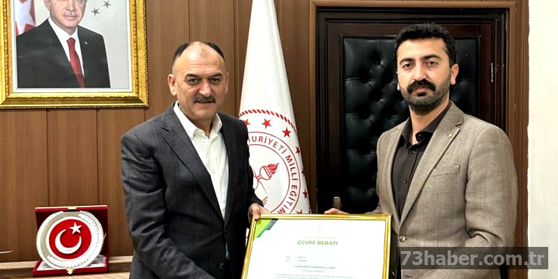 Cumhuriyet Lisesi'ne MEB'den Çevre Ödülü!