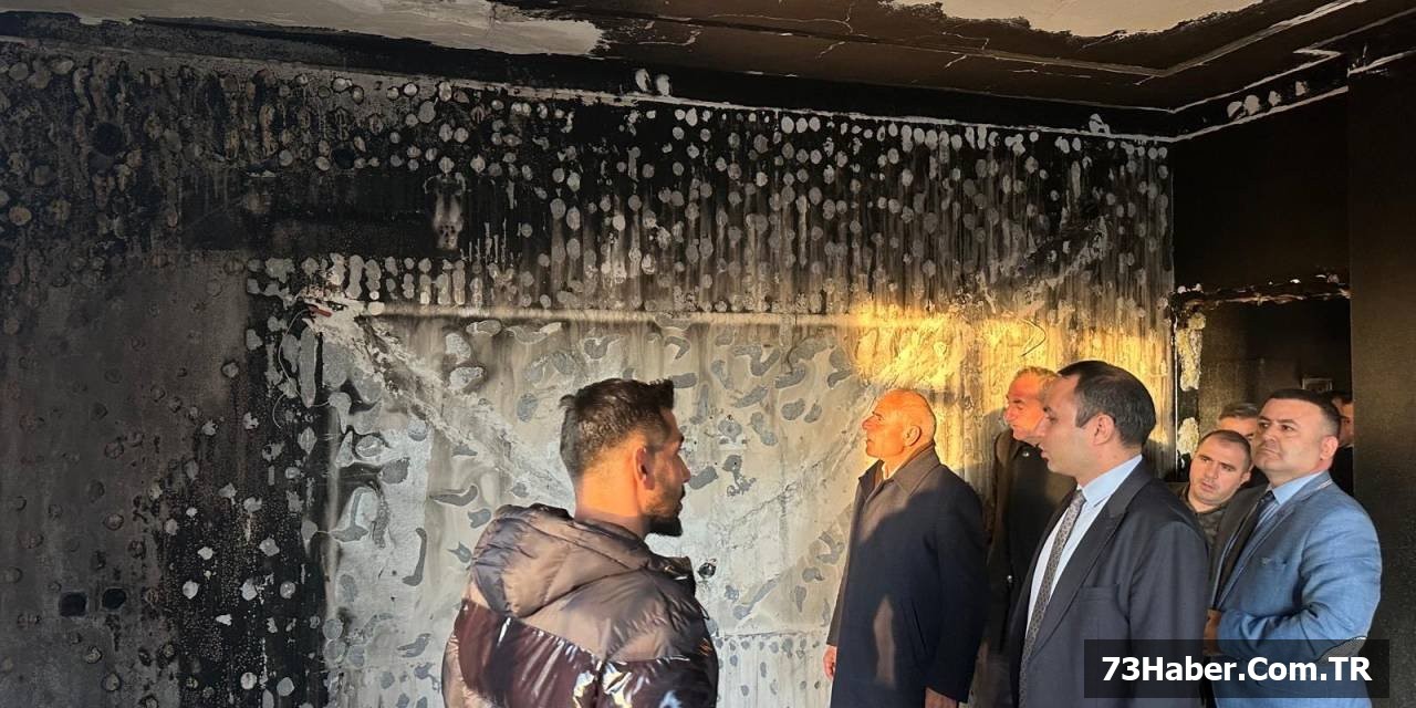 Silopi Kaymakamı Yangın Mağduru Aileyi Ziyaret Etti