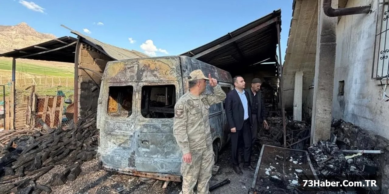 Yangınzedelere Kaymakam'ın Eli