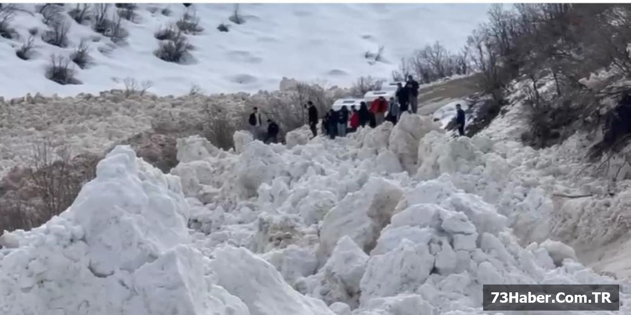 Şırnak'ta Çığ Köy Yolunu Kapattı