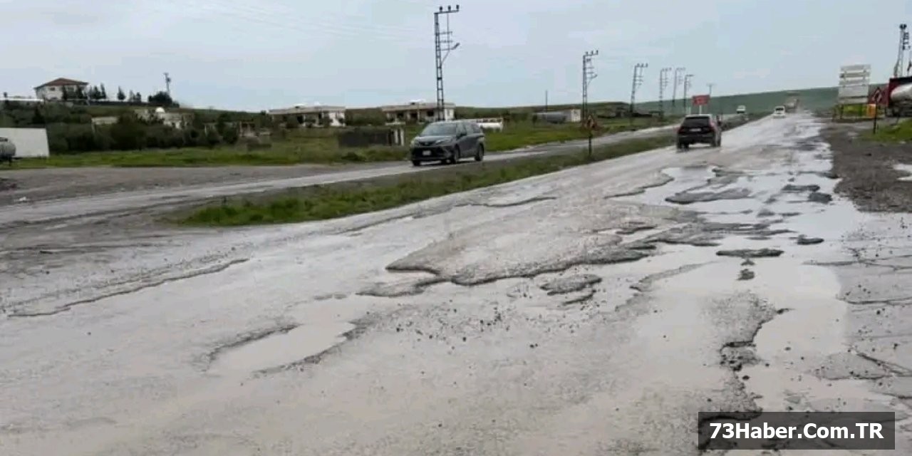 Cizre-Silopi Yolu Hava Şartlarına Esir