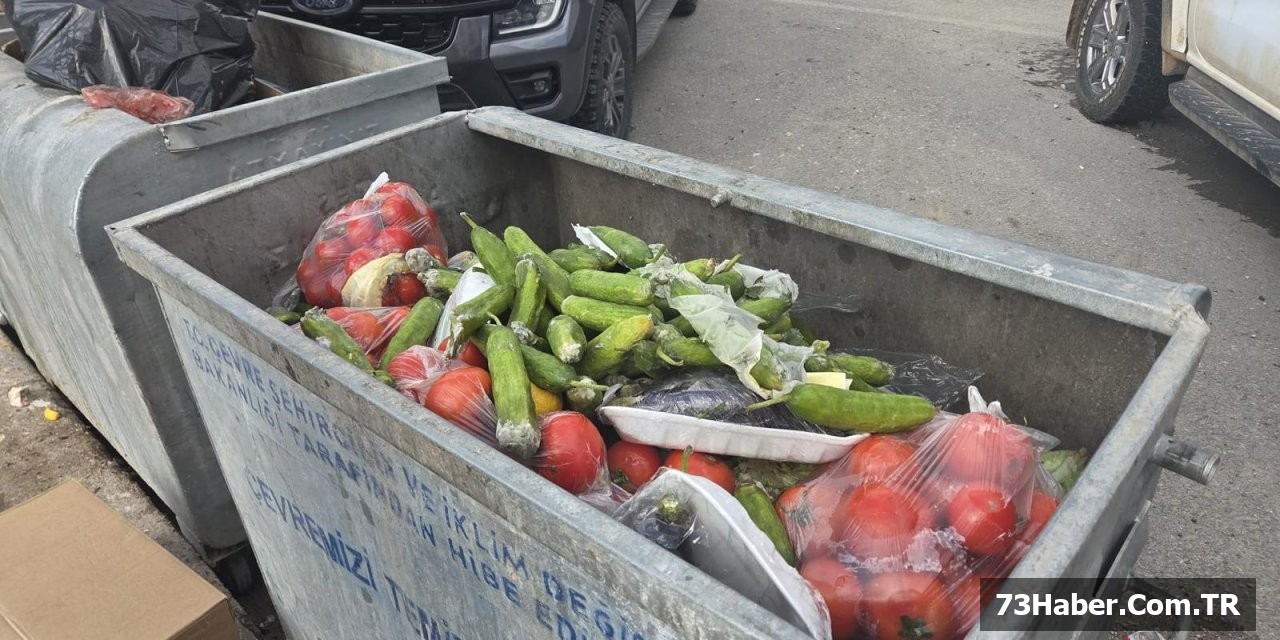 Şırnak'ta Çöp Kovası Sofrası