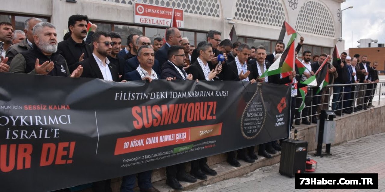 Şırnak'ta Filistinliler için adalet yürüyüşü