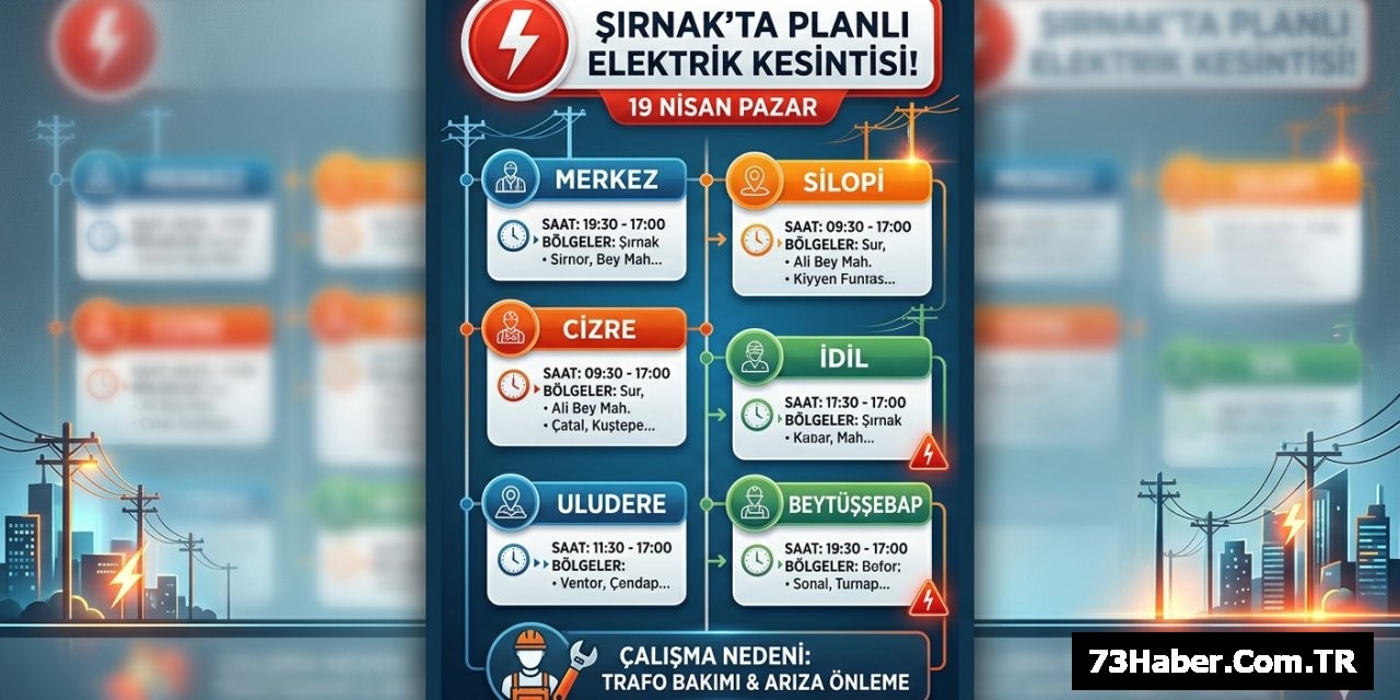 Şırnak'ta Elektrik Kesintisi