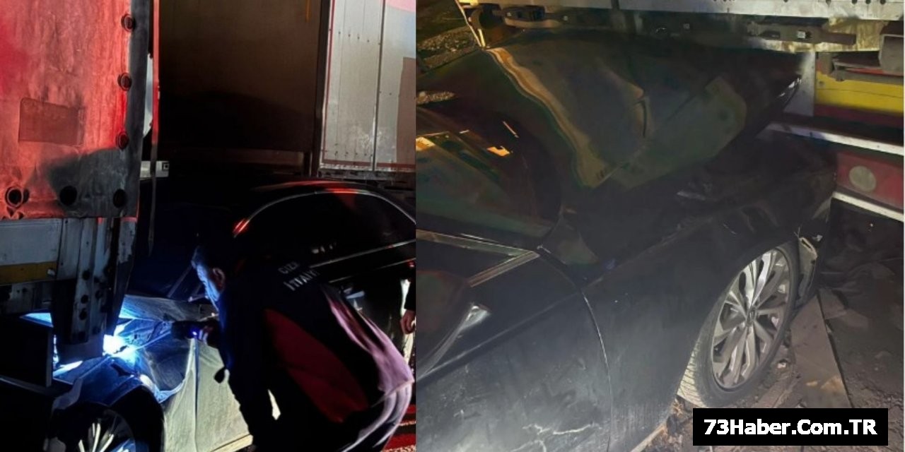 Cizre'de Tır Arasında Mahsur Kalan Araçtan Yaralı Kurtarıldı