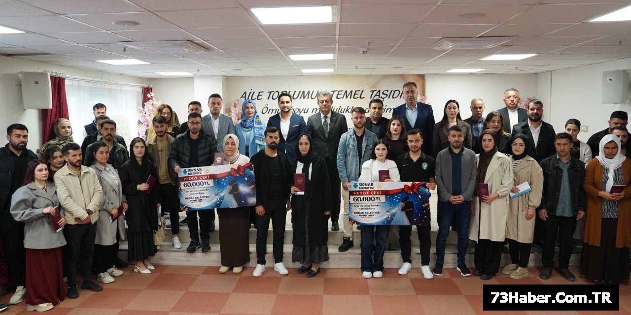 Şırnak'ta Evlenen Çiftlere 60 Bin TL Hediye